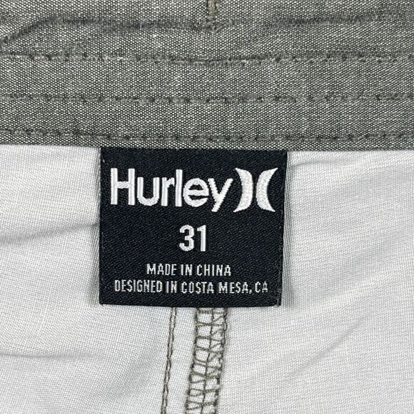 Hurley Shorts Mens 31 Gray Pendleton National Park Olympic Pockets Elastic Waist - Picture 9 of 14